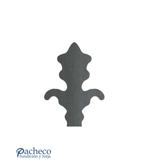 Lanza de Hierro de Corte Láser 138x97 mm Espesor 3 mm