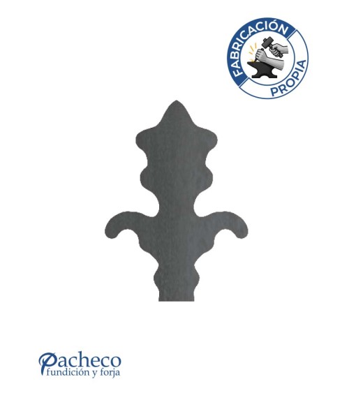 Lanza de Hierro de Corte Láser 138x97 mm Espesor 3 mm