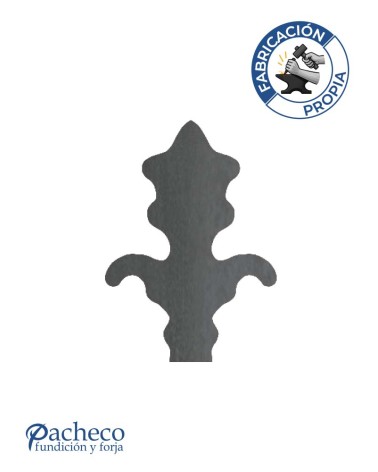 Lanza de Hierro de Corte Láser 138x97 mm Espesor 3 mm