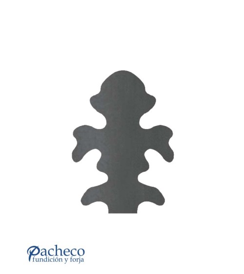 Lanza de Hierro de Corte Láser 134x94 mm Espesor 3 mm