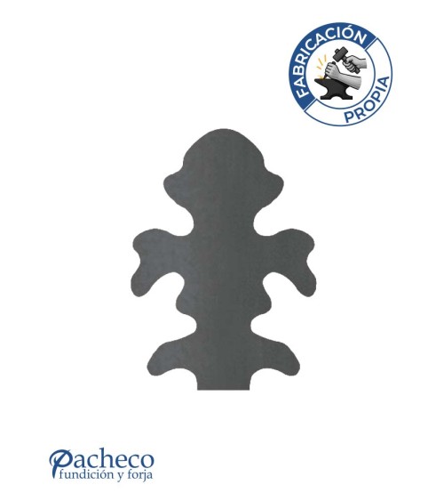 Lanza de Hierro de Corte Láser 134x94 mm Espesor 3 mm