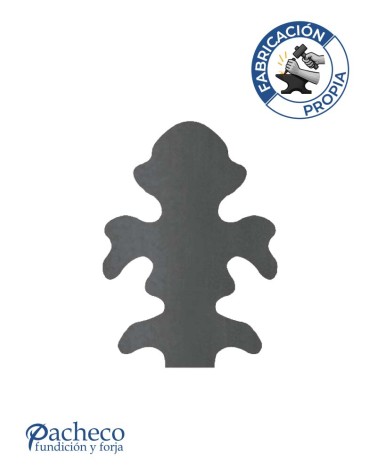 Lanza de Hierro de Corte Láser 134x94 mm Espesor 3 mm