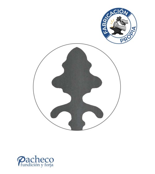 Lanza de Hierro de Corte Láser 136x82 mm Espesor 3 mm