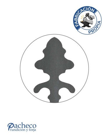 Lanza de Hierro de Corte Láser 136x82 mm Espesor 3 mm