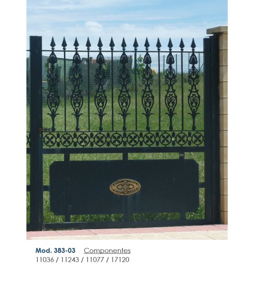 Solera de Aluminio Fundido con Aros y Adornos para Barandillas M6