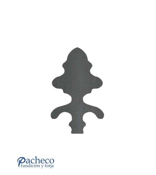 Lanza de Hierro de Corte Láser 136x82 mm Espesor 3 mm