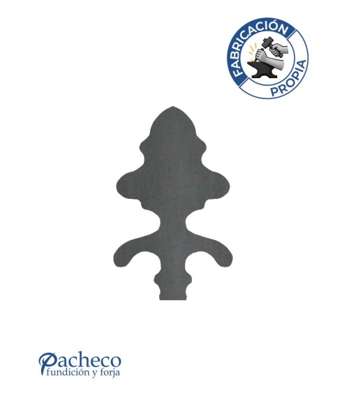 Lanza de Hierro de Corte Láser 136x82 mm Espesor 3 mm