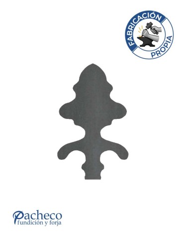 Lanza de Hierro de Corte Láser 136x82 mm Espesor 3 mm