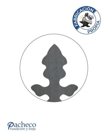 Lanza de Hierro de Corte Láser 140x96 mm Espesor 3 mm