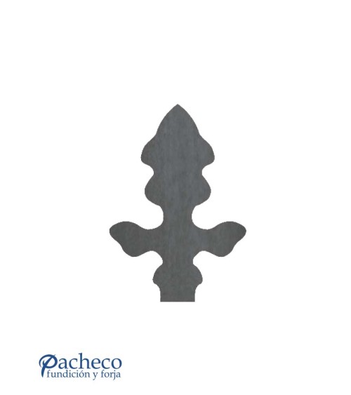 Lanza de Hierro de Corte Láser 140x96 mm Espesor 3 mm