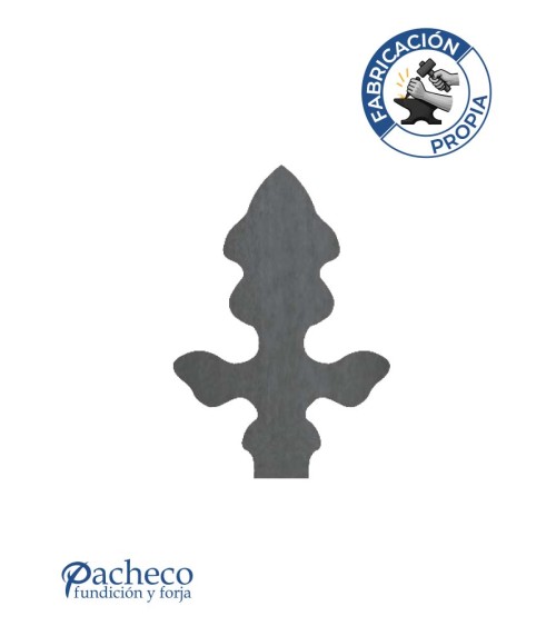 Lanza de Hierro de Corte Láser 140x96 mm Espesor 3 mm