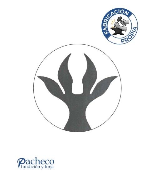 Lanza de Hierro de Corte Láser 130x121 mm Espesor 3 mm