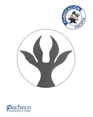 Lanza de Hierro de Corte Láser 130x121 mm Espesor 3 mm