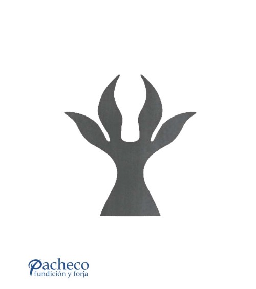 Lanza de Hierro de Corte Láser 130x121 mm Espesor 3 mm