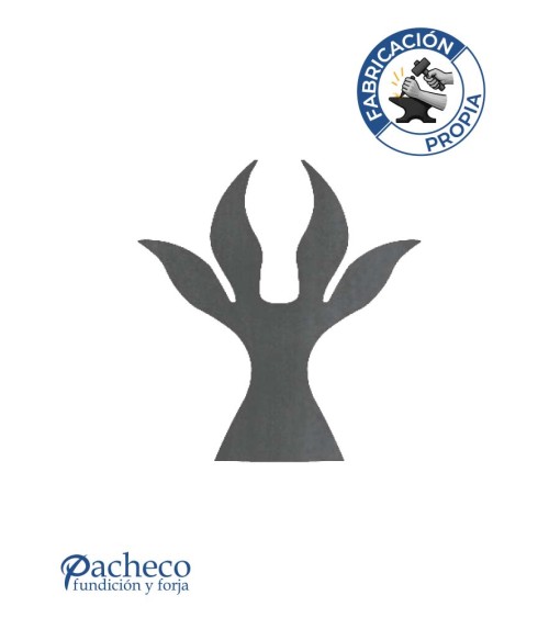 Lanza de Hierro de Corte Láser 130x121 mm Espesor 3 mm