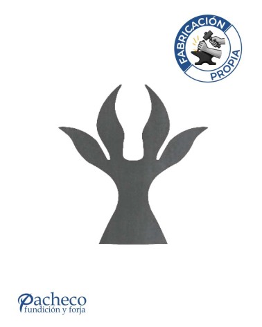 Lanza de Hierro de Corte Láser 130x121 mm Espesor 3 mm