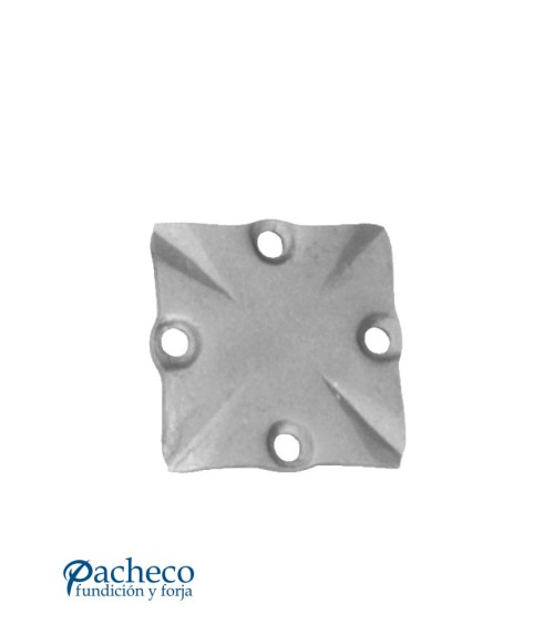 Base Cuadrada con detalles Calados con Espesor 10 mm