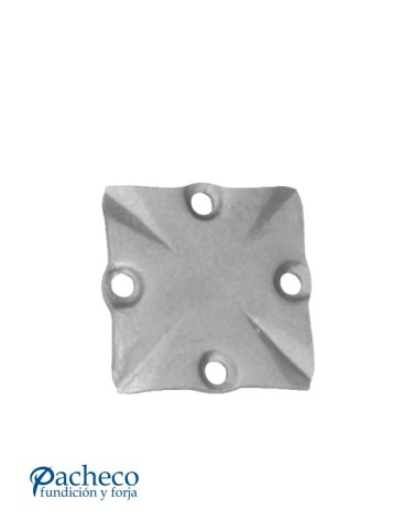 Base Cuadrada con detalles Calados con Espesor 10 mm