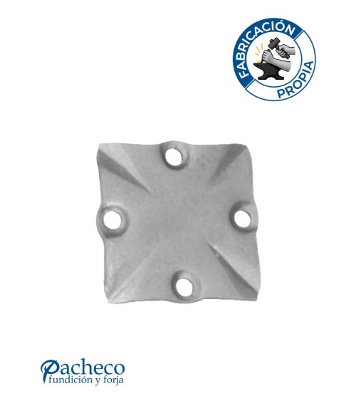 Base Cuadrada con detalles Calados con Espesor 10 mm
