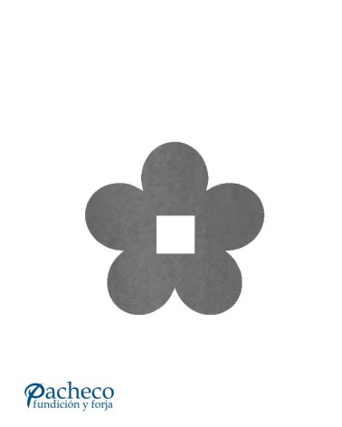 Placa de Láser de Flor para Cuadrado 14 - 16 - 20 mm con Espesor 3 mm