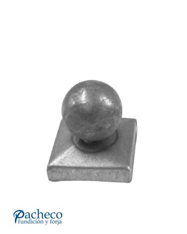 Tapón con Bola Hueca de Forja para Cuadrado 30 - 40 - 50 - 75 - 80 mm