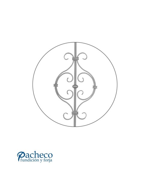 Balaustre Forjado Ces Centrales Cuadrado 12 mm