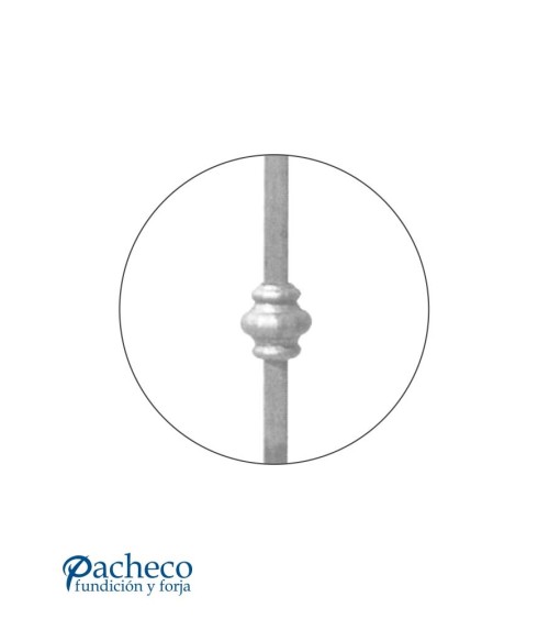 Balaustre Forjado Abanico Doble Nudo Cuadrado 16 mm