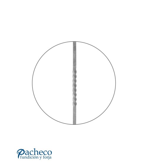 Balaustre Forjado Abanico Entorchado Cuadrado 16 mm