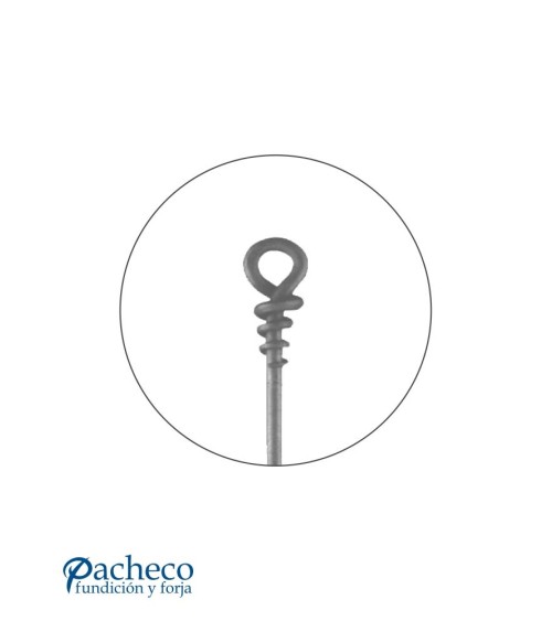 Balaustre Forjado Argollas en Extremos Redondo 12 mm