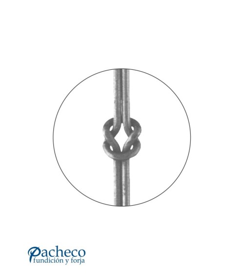 Balaustre Forjado Nudo Central Entrelazado Redondo 12 mm