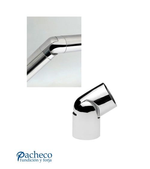 Codo de Acero Inoxidable 316 Regulable Brillo y Satinado Redondo 12 mm