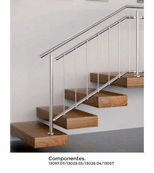 Soporte Regulable de Acero Inoxidable 316 Brillo y Satinado para Poste y Pasamanos Redondo