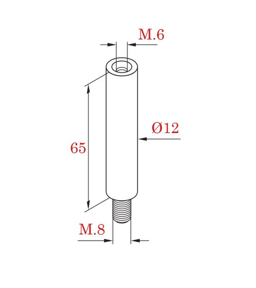 Separador Roscado para Barandillas de Acero Inoxidable 316 Brillo y Satinado