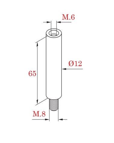 Separador Roscado para Barandillas de Acero Inoxidable 316 Brillo y Satinado