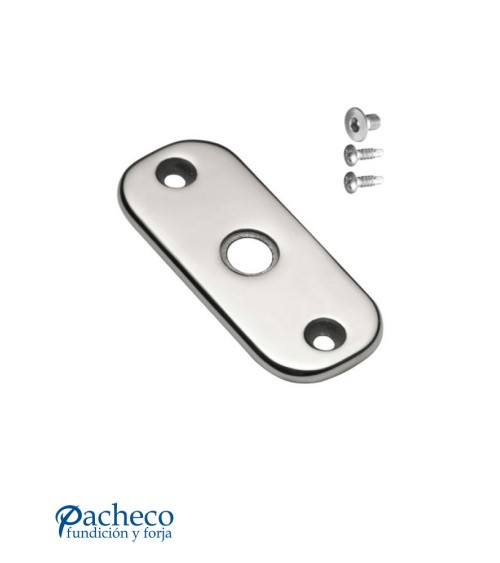 Placa de Unión Recta para Poste Cuadrado de Acero Inoxidable 316 Brillo y Satinado