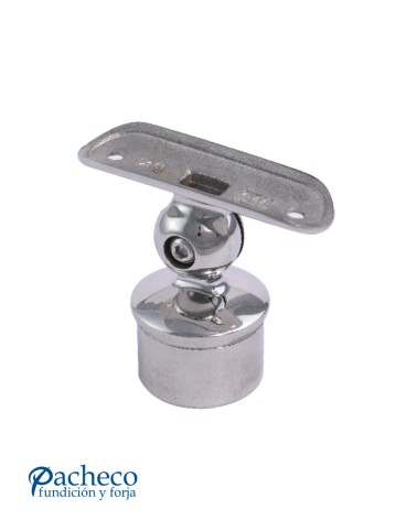 Soporte Regulable Redondo de Acero Inoxidable 316 Brillo y Satinado para Poste y Pasamanos Redondo