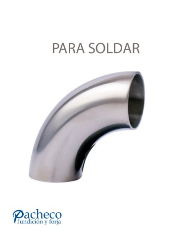 Codo de Acero Inoxidable 316 requiere soldadura para Redondo 40 mm - 43 mm