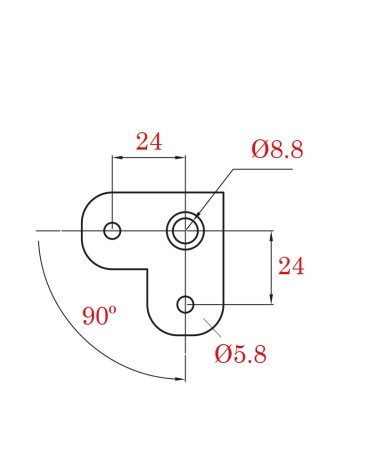 Placa Recta de Unión de Esquina para Barandilla de Acero Inoxidable 316 Brillo y Satinado