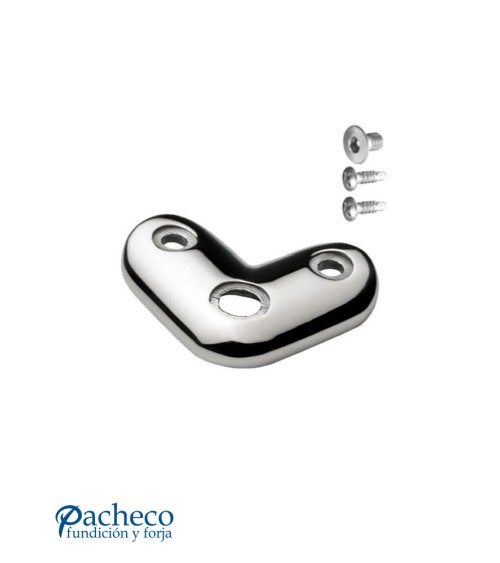 Placa Curva de Unión de Esquina para Barandilla de Acero Inoxidable 316 Brillo y Satinado