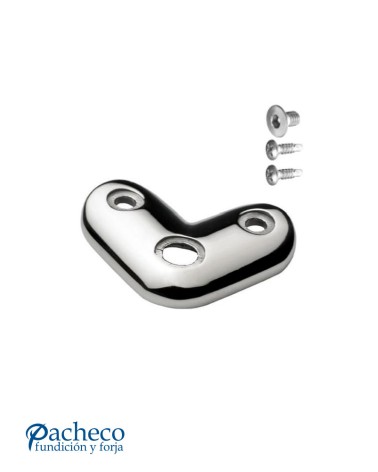 Placa Curva de Unión de Esquina para Barandilla de Acero Inoxidable 316 Brillo y Satinado