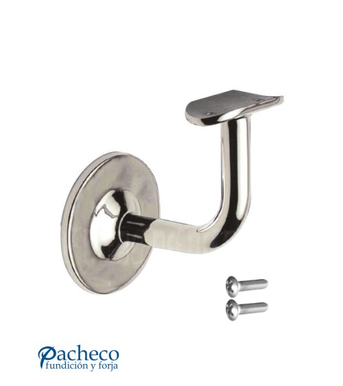 Soporte para Poste Redondo y M8 a Pared de Acero Inoxidable 316 Brillo y Satinado