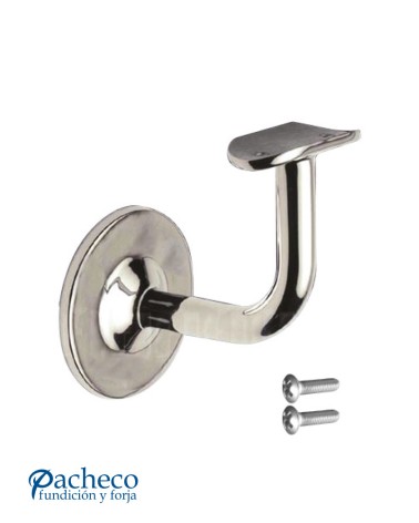 Soporte para Poste Redondo y M8 a Pared de Acero Inoxidable 316 Brillo y Satinado