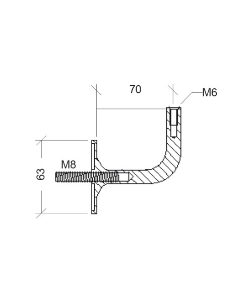 Soporte para Soldar a Pasamanos Redondo y M8 a Pared de Acero Inoxidable 316 Brillo y Satinado