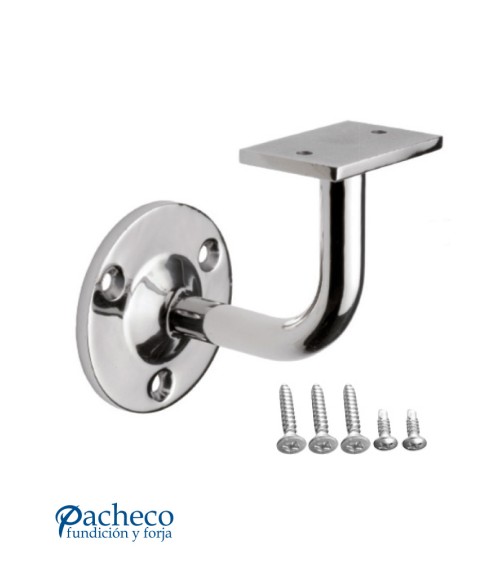 Soporte de Acero Inoxidable 316 Brillo y Satinado para Pasamanos Cuadrado/ Pletina y Anclaje a Pared