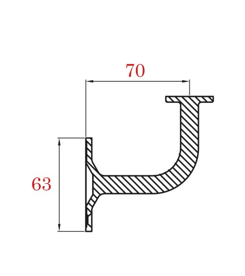 Soporte de Acero Inoxidable 316 Brillo y Satinado para Pasamanos Cuadrado/ Pletina y Anclaje a Pared