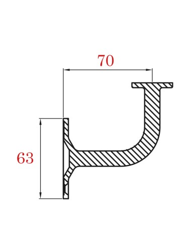 Soporte de Acero Inoxidable 316 Brillo y Satinado para Pasamanos Cuadrado/ Pletina y Anclaje a Pared