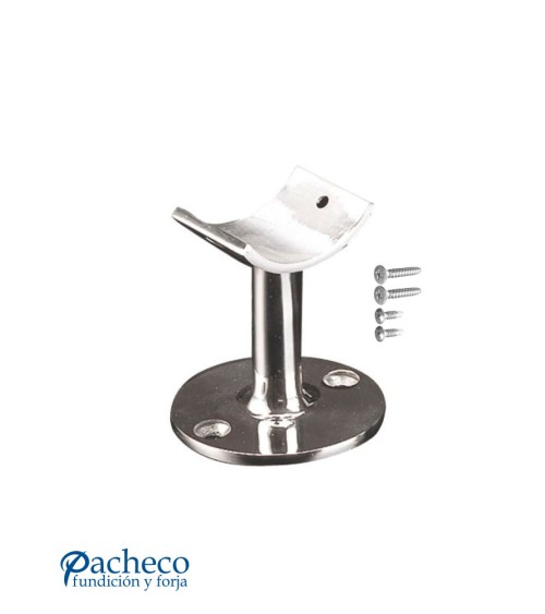 Soporte de Pasamanos Redondo con Base Redonda de Acero Inoxidable 316 Brillo y Satinado