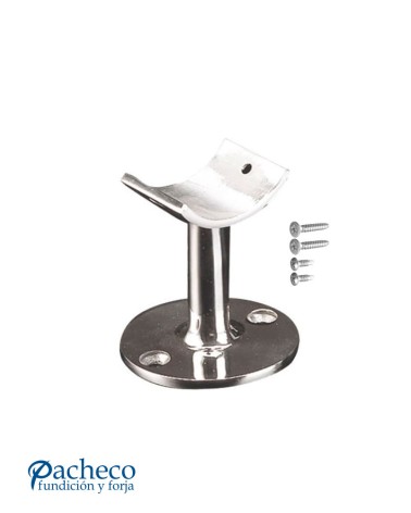 Soporte de Pasamanos Redondo con Base Redonda de Acero Inoxidable 316 Brillo y Satinado