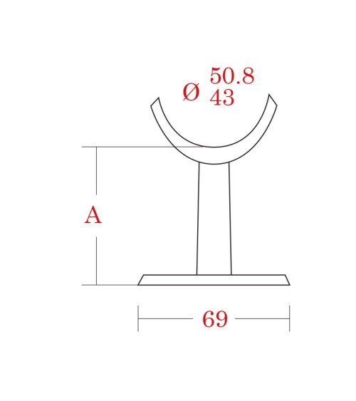 Soporte de Pasamanos Redondo con Base Redonda de Acero Inoxidable 316 Brillo y Satinado