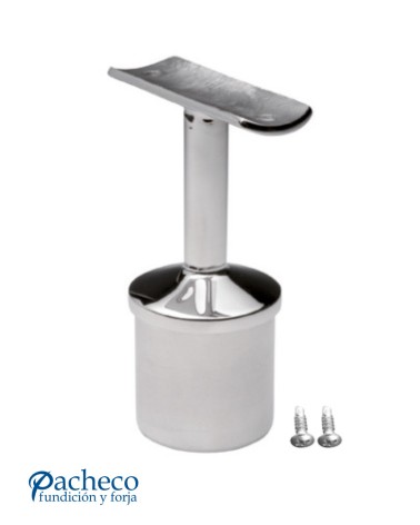 Soporte de Unión de Poste Redondo y Pasamanos Redondo de Acero Inoxidable 316 Brillo y Satinado